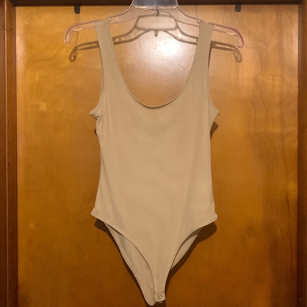 See thru Forever 21 Size M Sheer Beige Bodysuit